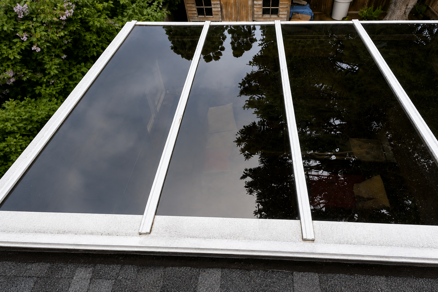 Skylight restoration, after cleaning
